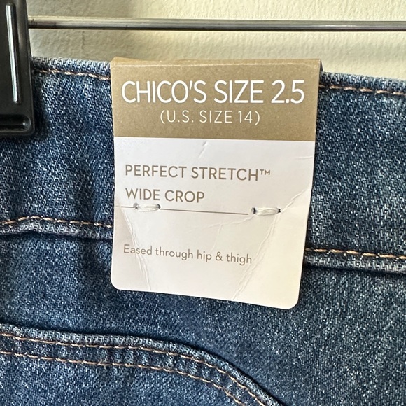 Chico's Perfect Stretch Wide Crop Jeans - Picture 2 of 6